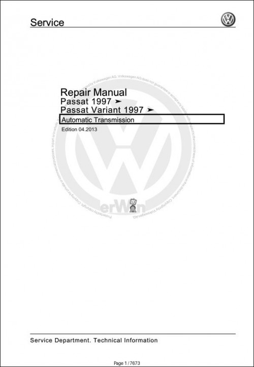 058 Volkswagen Passat Variant Workshop Manual 2001 2005 3