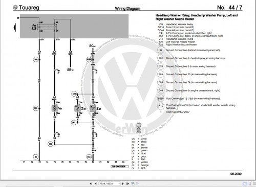 067 Volkswagen Touareg 7L6 Workshop Manual 2005 2011 2