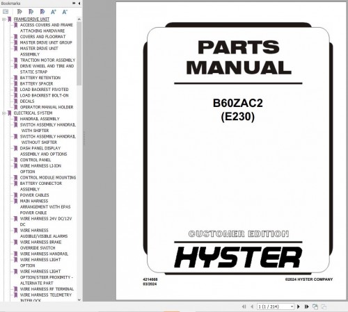 Hyster Forklift Collection 03.2024 Parts Catalog PDF (2)