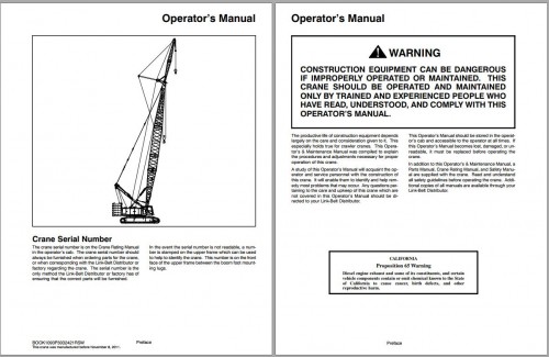 Link Belt Crane 298 HSL P3J8 9783 Workshop Operators Manual and Wiring Diagram (3)