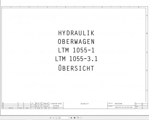 Liebherr Crane LTM 1055 3.1 Pneumatic Electrical and Hydraulic Diagrams