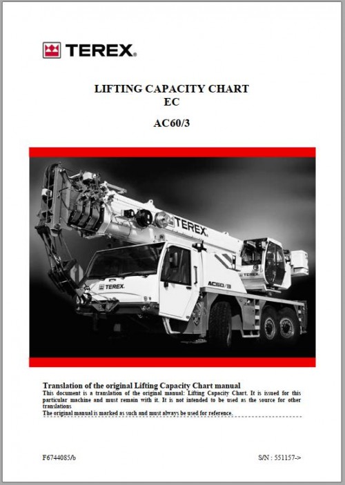 Terex All Terrain Crane AC60 3 AC60 3L Lifting Capacity Chart EN DE FR (1)