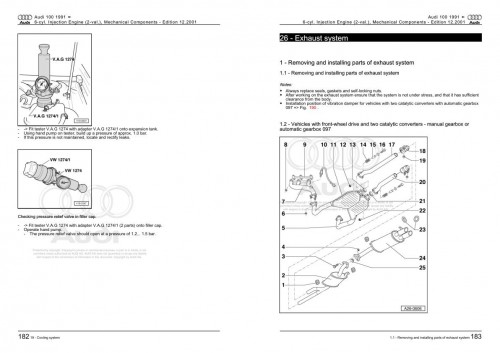 Audi A6 100 1991 1997 A6 A6 Avant 100 4A 4A2 4A5 Workshop Manual and Wiring Diagram 1