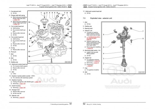 Audi TT 2014 2020 TT FV FV3 FV9 Workshop Manual and Wiring Diagram 1