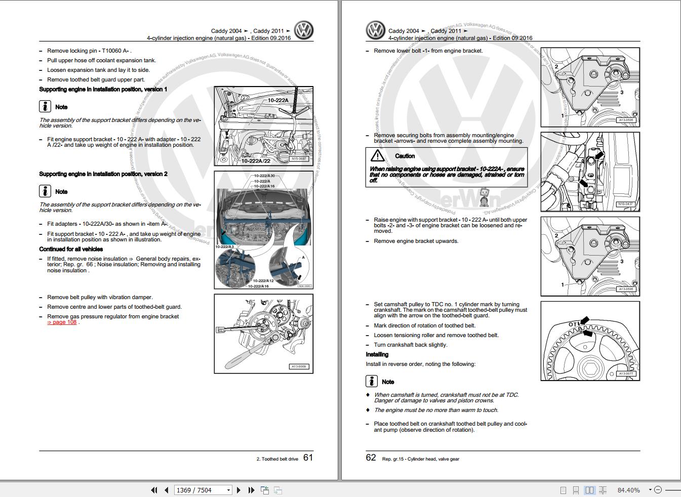 Volkswagen Caddy Maxi 2C Workshop Manual 2011-2015 | Auto Repair Manual ...