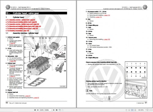 Volkswagen Golf VI Plus Cabriolet Variant Workshop Manual 2008 2013 1