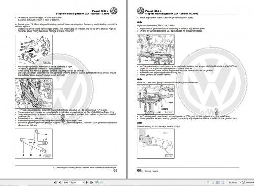 Volkswagen Passat Variant 3A 3A2 3A5 Workshop Manual 1994 1997 1