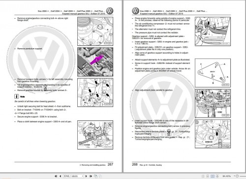 Volkswagen Touran 1T 1T0 1T1 1T2 1T3 Workshop Manual 2003 2015 1