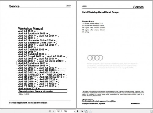 Audi R8 2007 2015 42 422 423 427 429 Workshop Manual and Wiring Diagram (1)