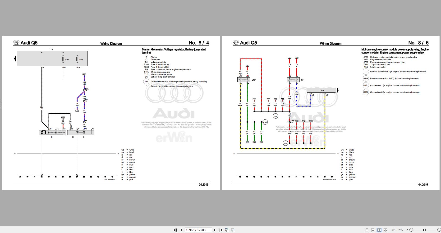 Audi Q5 8rb 2009 2016 Service Repair Manual And Wiring Diagram Auto