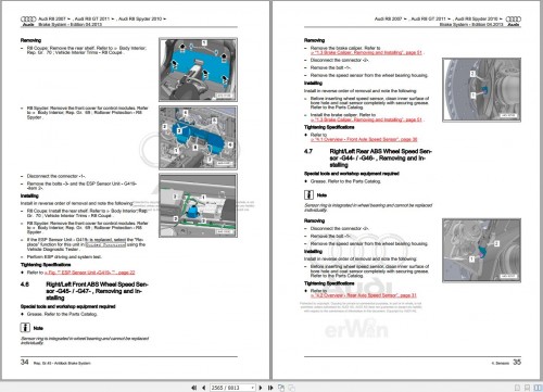 Audi R8 423 2007 2015 Service Repair Manual and Wiring Diagram (2)