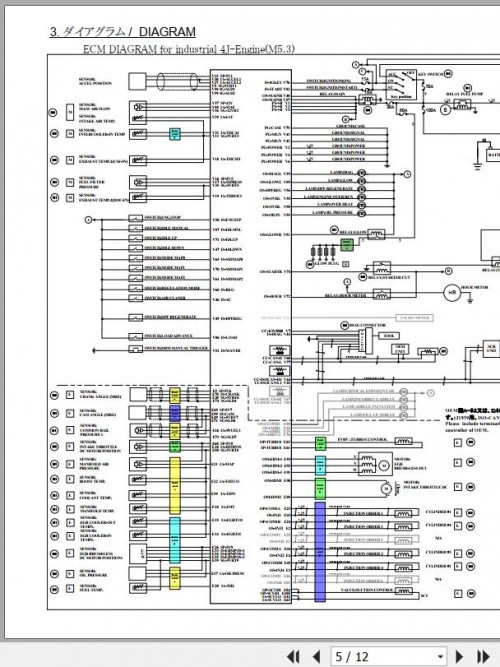 Sany Isuzu Engine 4JJ1X 4JJ1 Harness Specification 160112 1