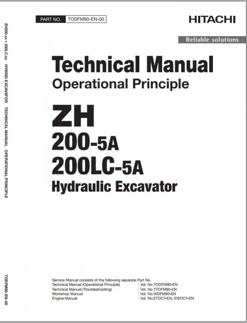 Hitachi Hybrid Excavator ZH200 5A ZH200LC 5A Technical Manual (1)