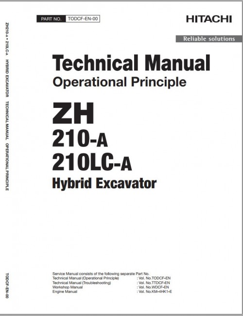 Hitachi Hybrid Excavator ZH200 A Technical Manual (2)