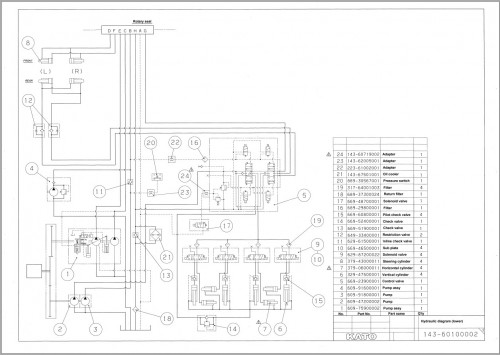 Kato Rough Terrain Crane MR 100sp Electrical Hydraulic Pneumatic Diagrams (2)