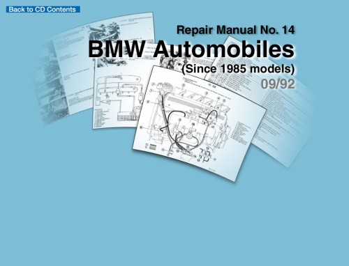 BMW ALL VEHICLES 1985 1993 Service and Repair Manual 1
