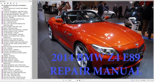 BMW Z4 E89 2006 2015 Schematic & Service Repair Manual