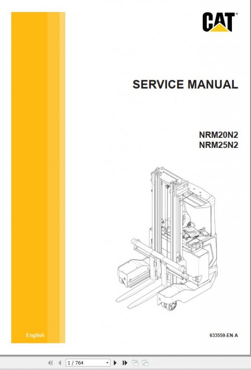 CAT Forklift NRM20N2 NRM25N2 Service Manual 12.2023