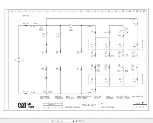 CAT Forklift NT12 Electrical and Hydraulic Diagrams 03.2018
