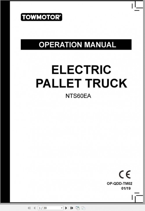 CAT Forklift NTS60EA Operation Service Manual 11.2022 1