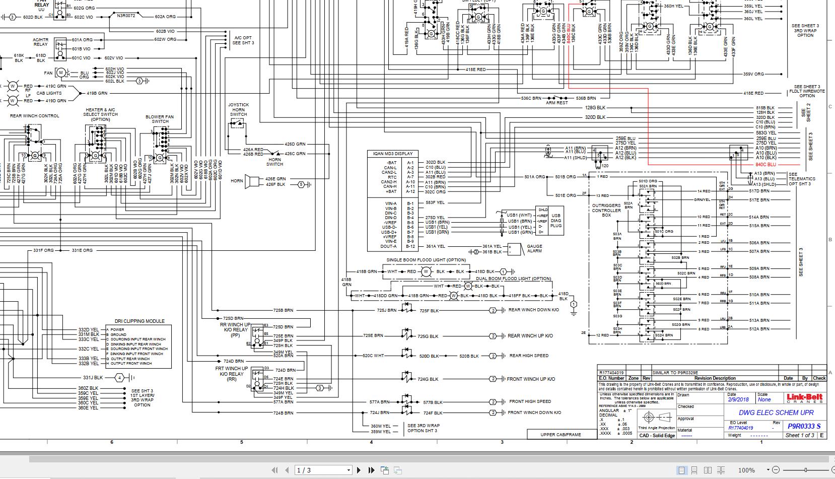 Link Belt Crane HTC-8675 II Electrical and Hydraulic Diagram | Auto ...