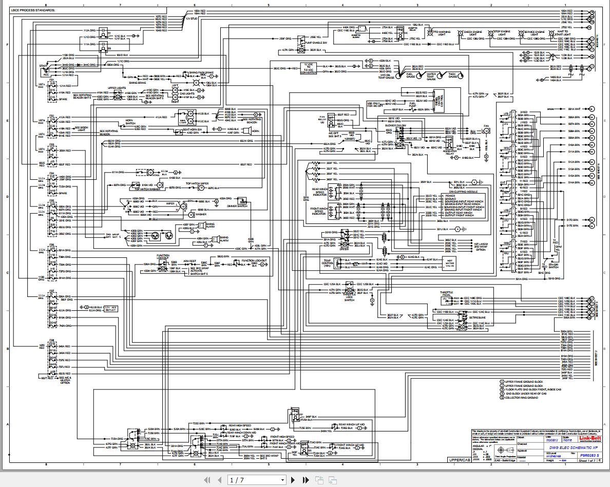 Link Belt Crane HTC-8675XP II Electrical and Hydraulic Diagrams | Auto ...