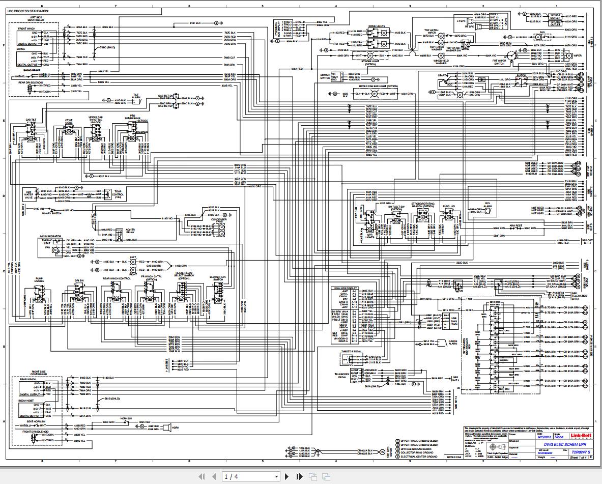 Link Belt Crane HTT-86110 Electrical and Hydraulic Diagrams | Auto ...