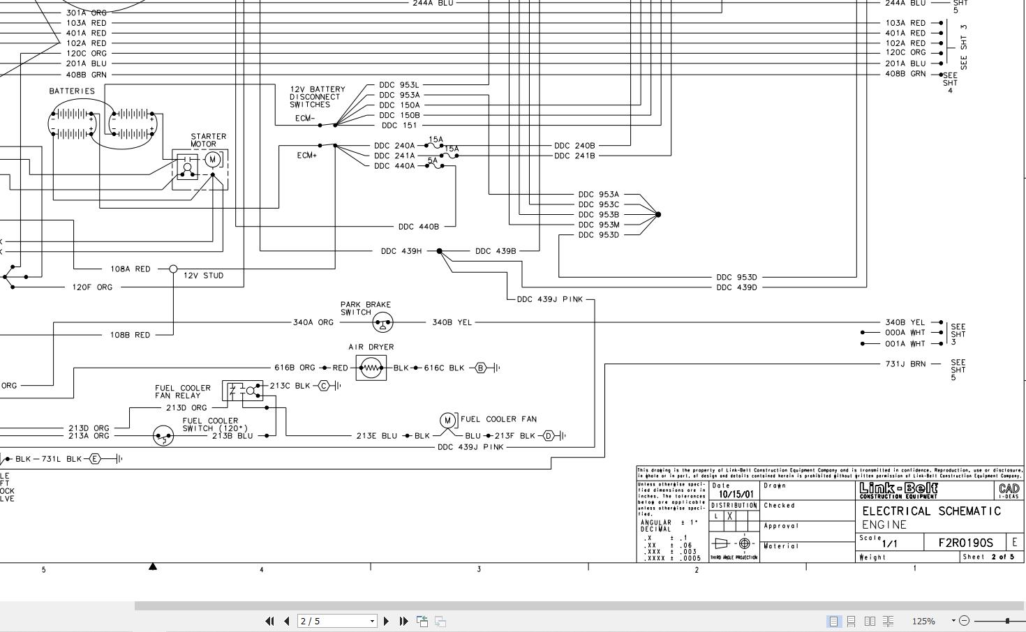 Link Belt Crane HTT-8670 Electrical and Hydraulic Diagrams | Auto ...