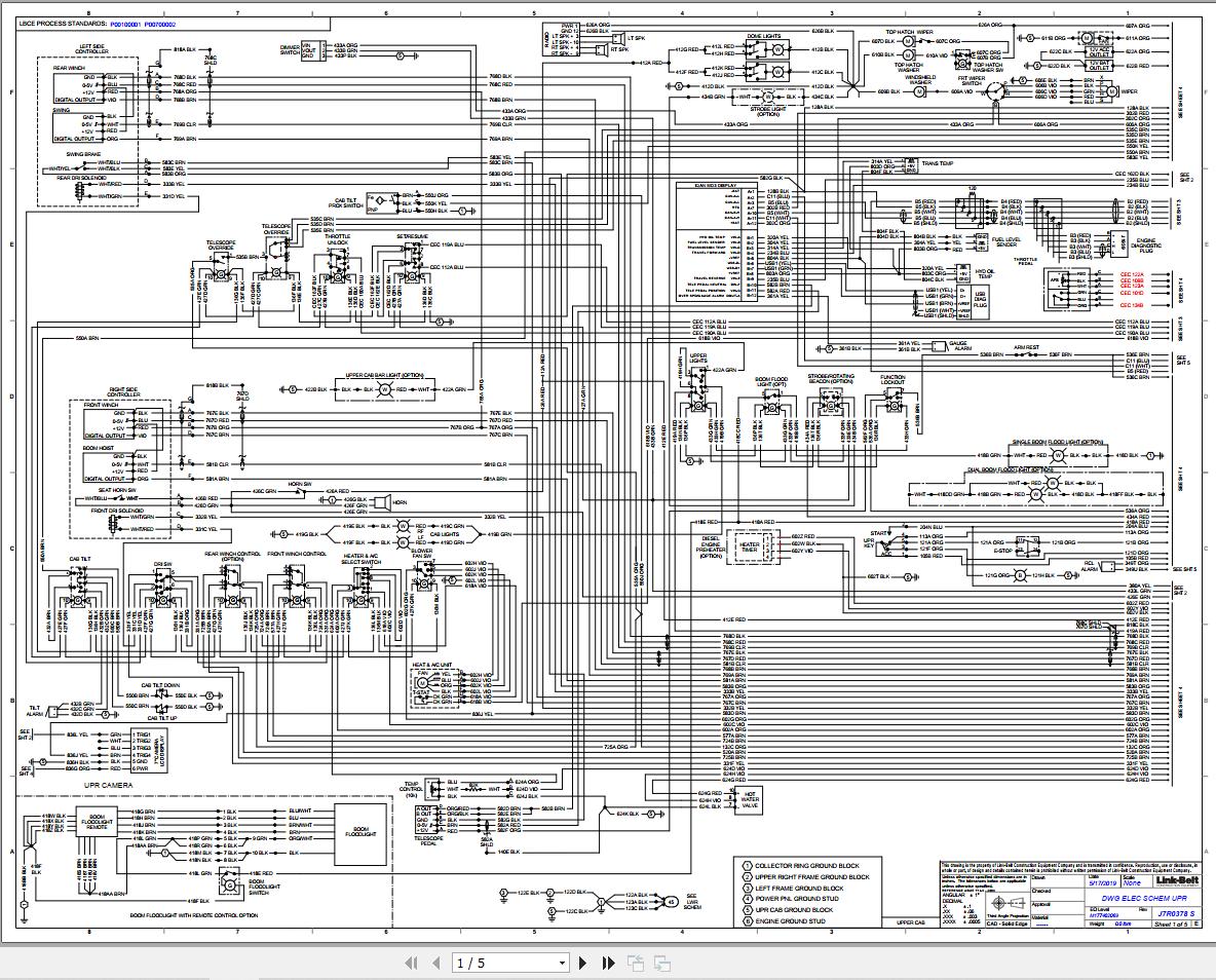 Link Belt Crane RTC-80110 II Hydraulic and Electrical Diagrams | Auto ...