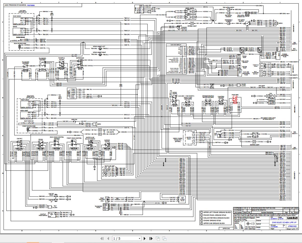 Link Belt Crane RTC-80110XP II Hydraulic and Electrical Diagrams | Auto ...