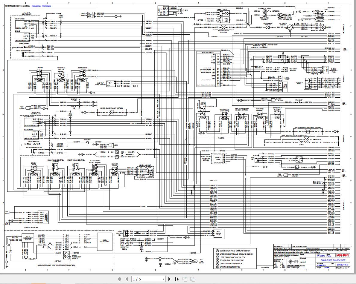 Link Belt Crane RTC-80130 II Hydraulic and Electrical Diagrams | Auto ...