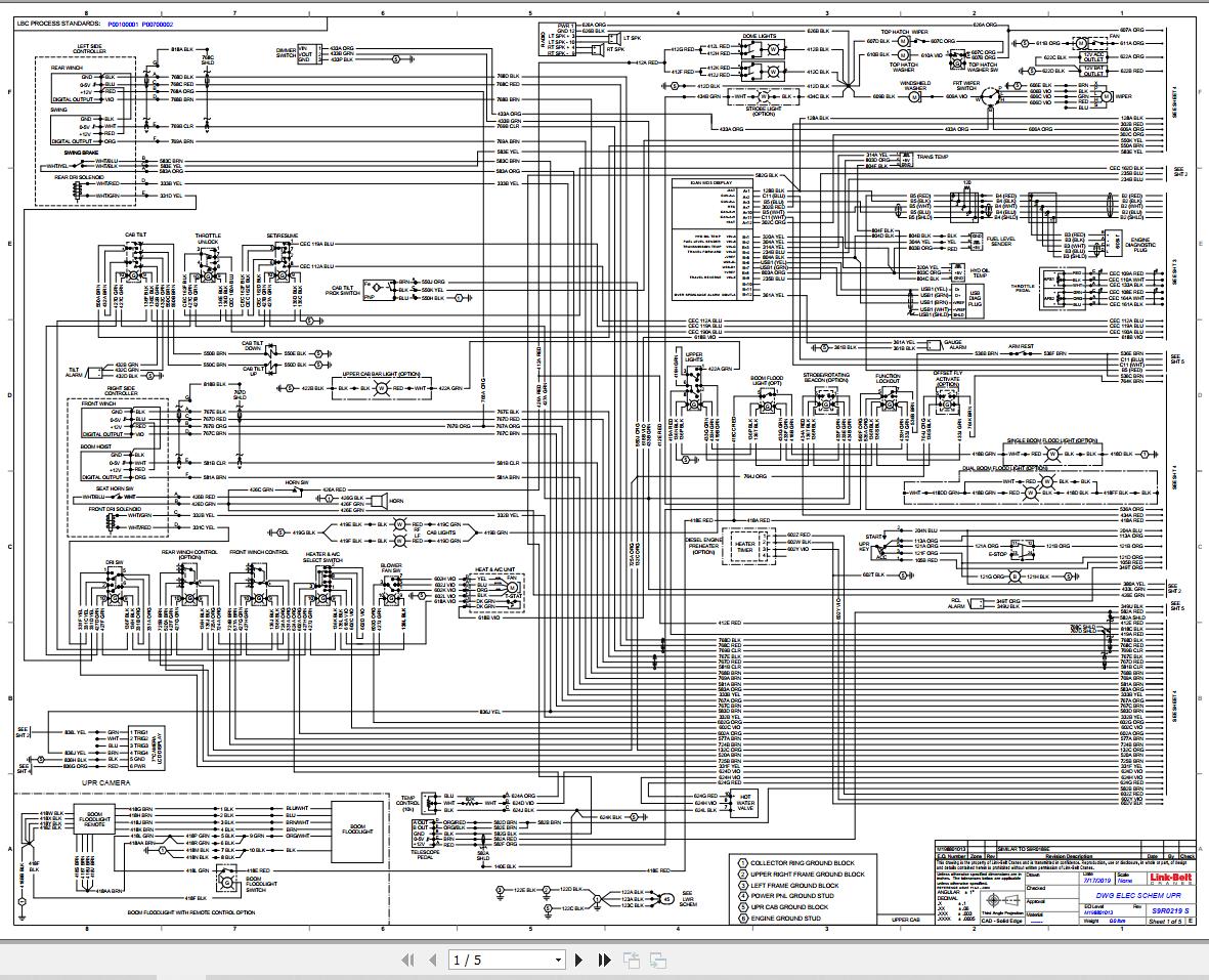 Link Belt Crane RTC-80160 II Electrical and Hydraulic Diagrams | Auto ...