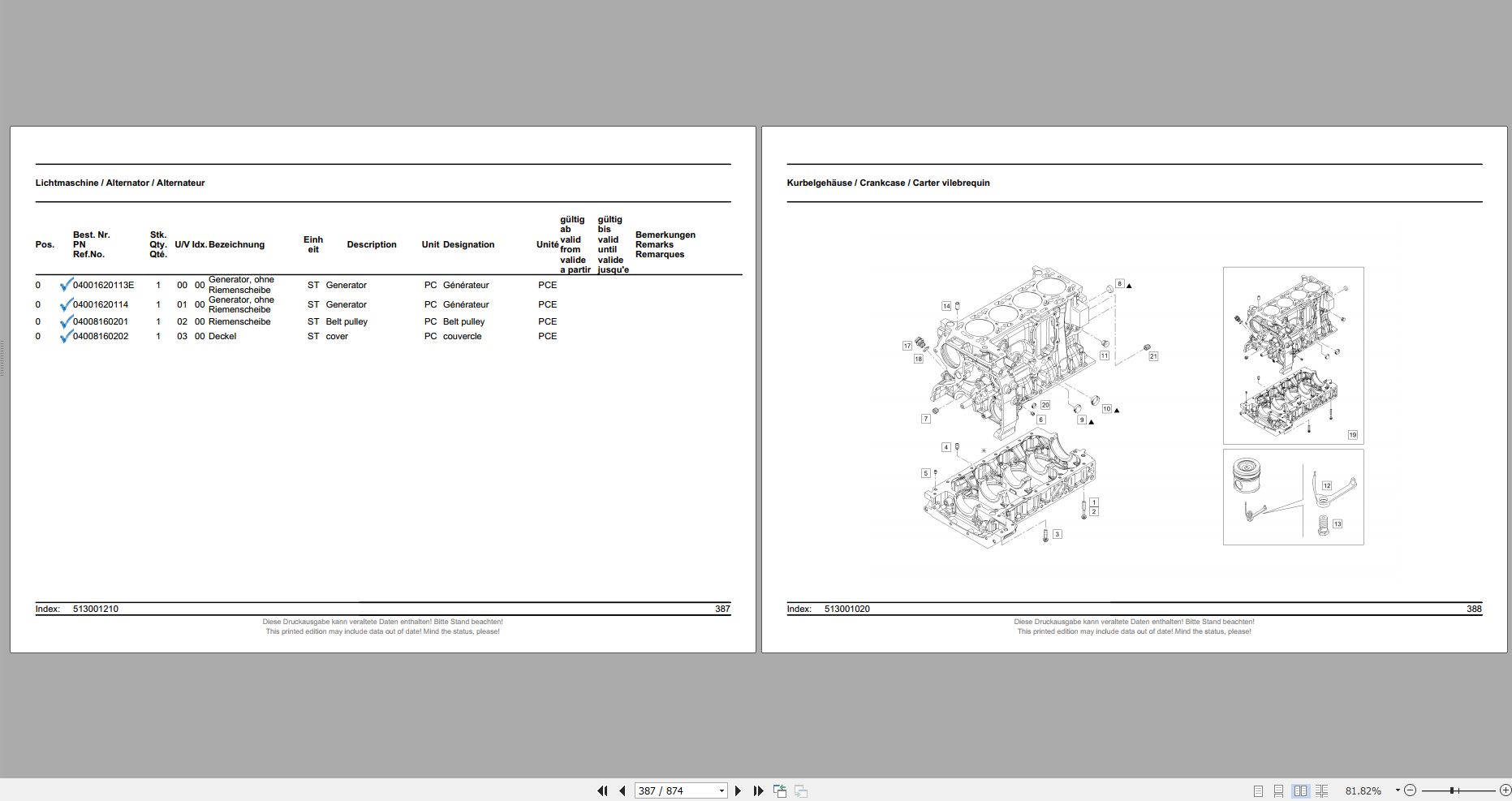 Hako Multicar M31 EURO VI (600) Spare Parts Catalog EN DE FR | Auto ...