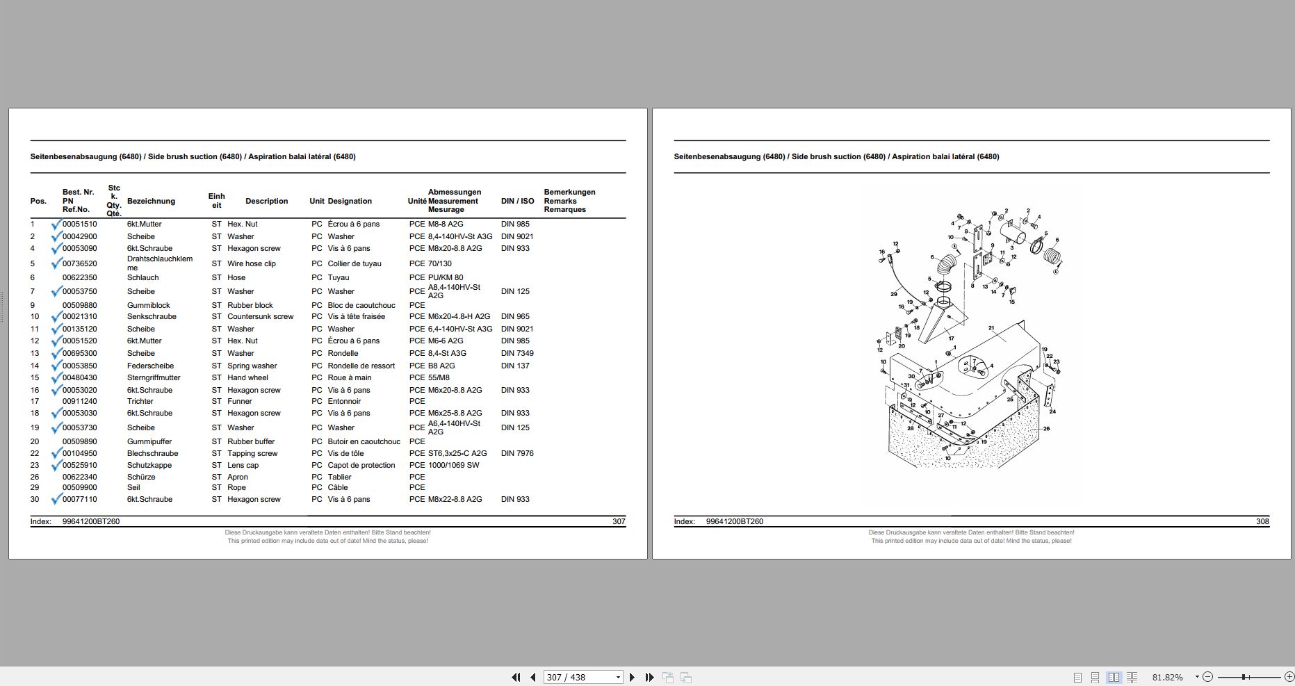 Hako Sweepers Jonas 1500 Spare Parts Catalog EN DE FR | Auto Repair ...