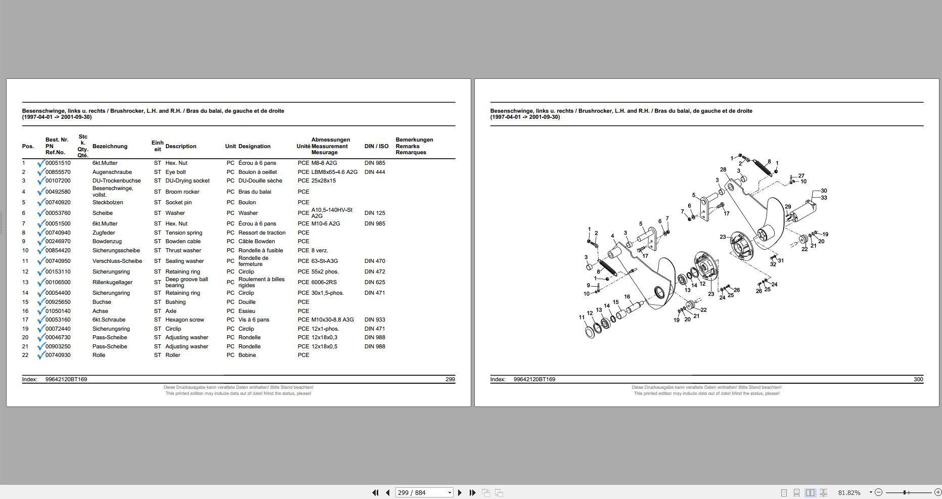 Hako Sweepers Jonas 800 Spare Parts Catalog EN DE FR | Auto Repair ...