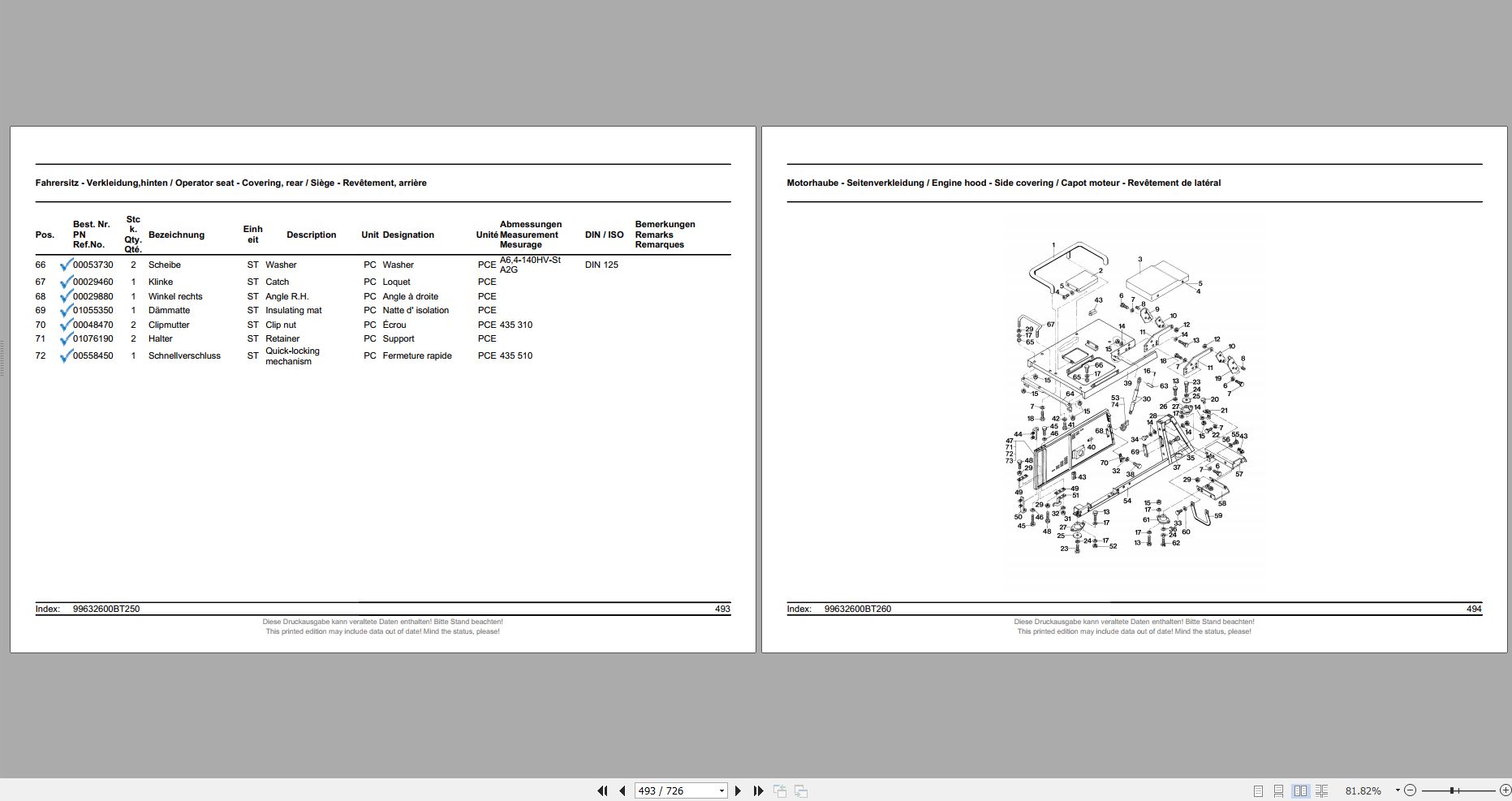 Hako Sweepers Jonas 950 Spare Parts Catalog EN DE FR | Auto Repair ...