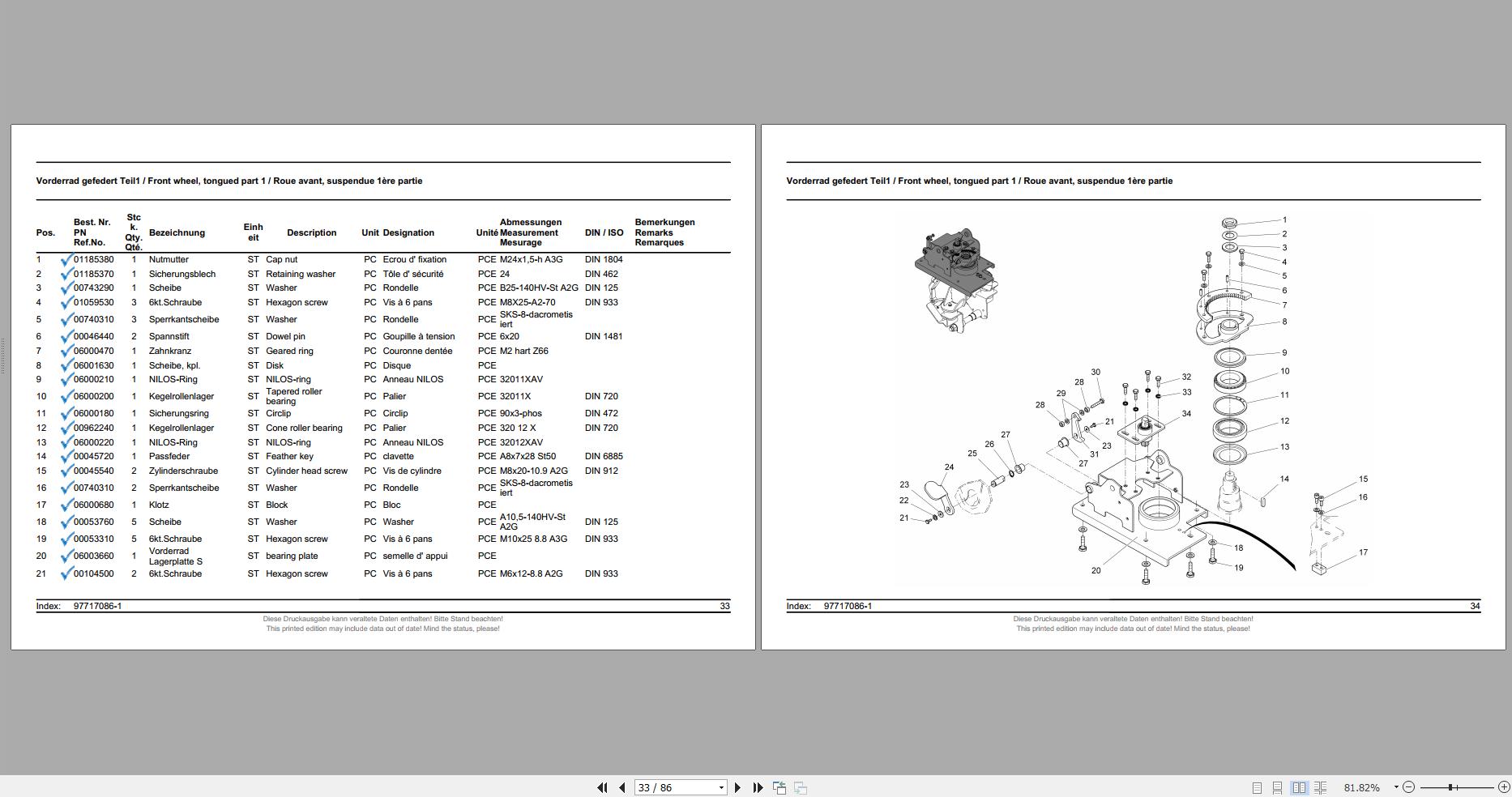 Hako Tow Tractor Sherpa S8 and SX60 Spare Parts Catalog EN DE FR | Auto ...