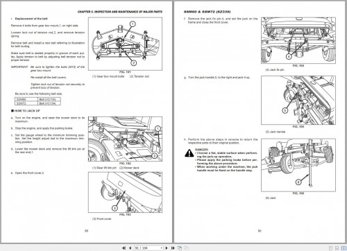 Iseki Zero Turn Mower SZ330 Operators Manual and Diagram (3)