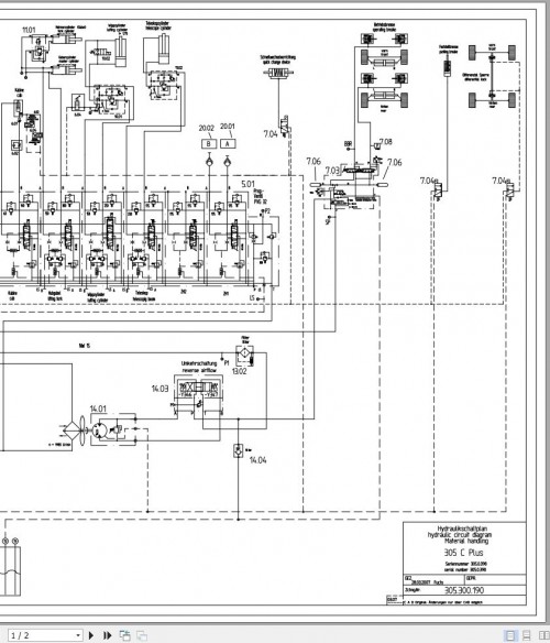 Sennebogen 305 305.0.398 Electric and Hydraulic Wiring Diagram EN DE 03