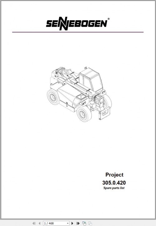 Sennebogen 305 305.0.420 Spare Parts list 01