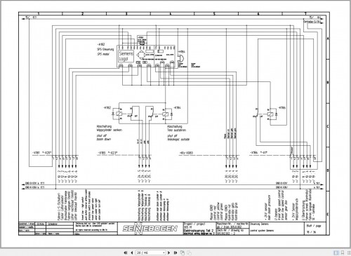 Sennebogen 310 305 Electric and Hydraulic Wiring Diagram EN DE 02