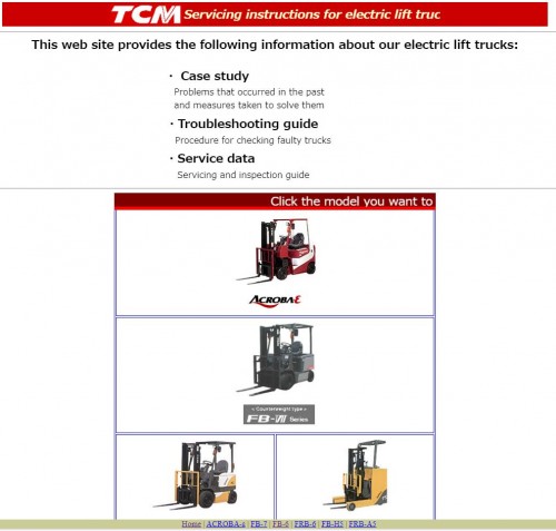 TCM Forklift Acorba FB 7 FB 6 FRB 6 FB H5 FRB A5 Troubleshooting And Service Data (1)
