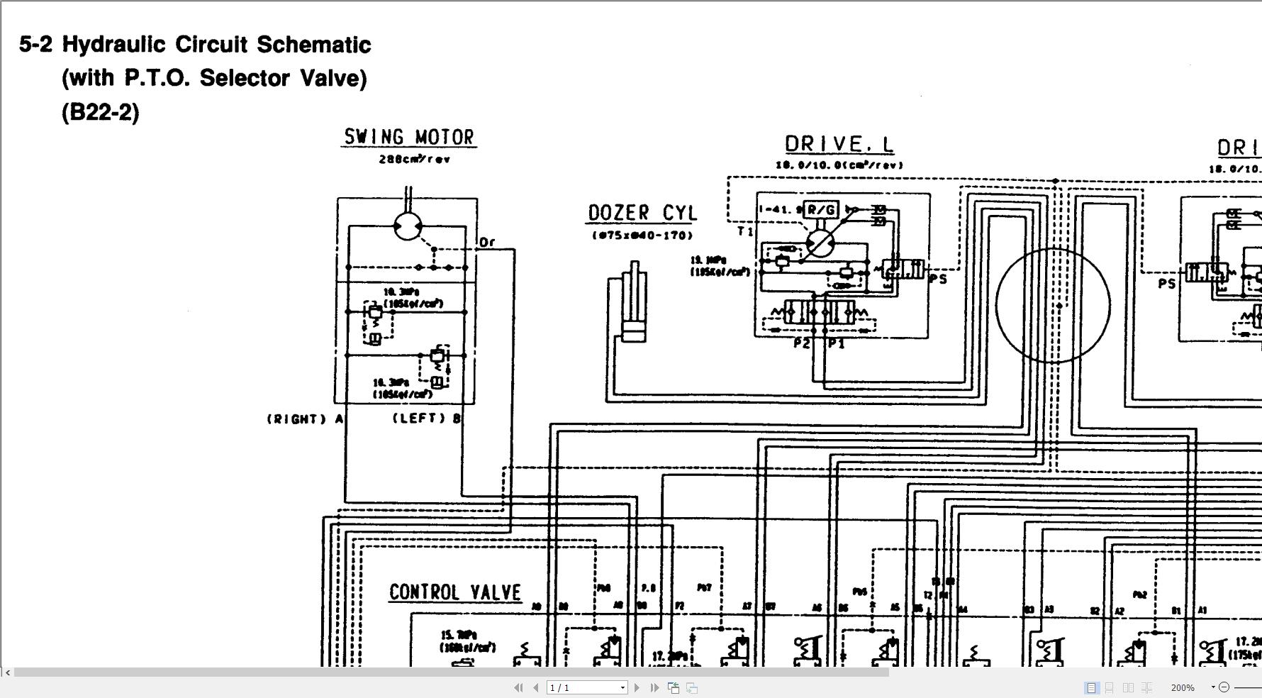 Yanmar Excavator B22-2 B22-2A Hydraulic Diagram and Service Manual ...