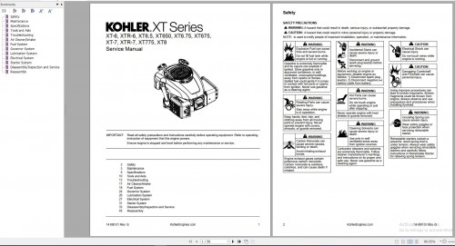 Kohler Engine 1.45 GB PDF Operators and Maintenance Manual, Service Manual 4