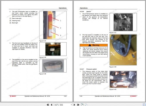 Sany Wheel Loader SW955K1 Operation and Maintenance Manual EN 2