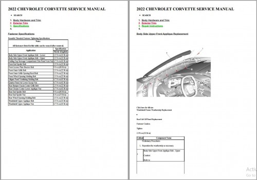 Chevrolet Corvette C8 2020 2022 Service Repair Manual (1)