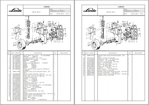 Linde Forklift 364 L10 Part Catalog Electric Diagram (1)