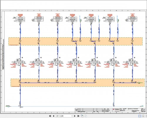 Terex Fuchs Material Handlers MHL380D 0134 Wiring Diagram 6790200134 DE (2)