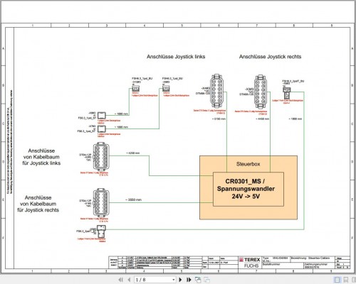 Terex Fuchs Material Handlers MHL434 MHL464 Electrical Circuit Diagram DE (1)