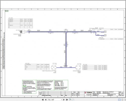 Terex Fuchs Material Handlers MHL820D 0022 0024 Wiring Diagram 6790200183 DE (2)